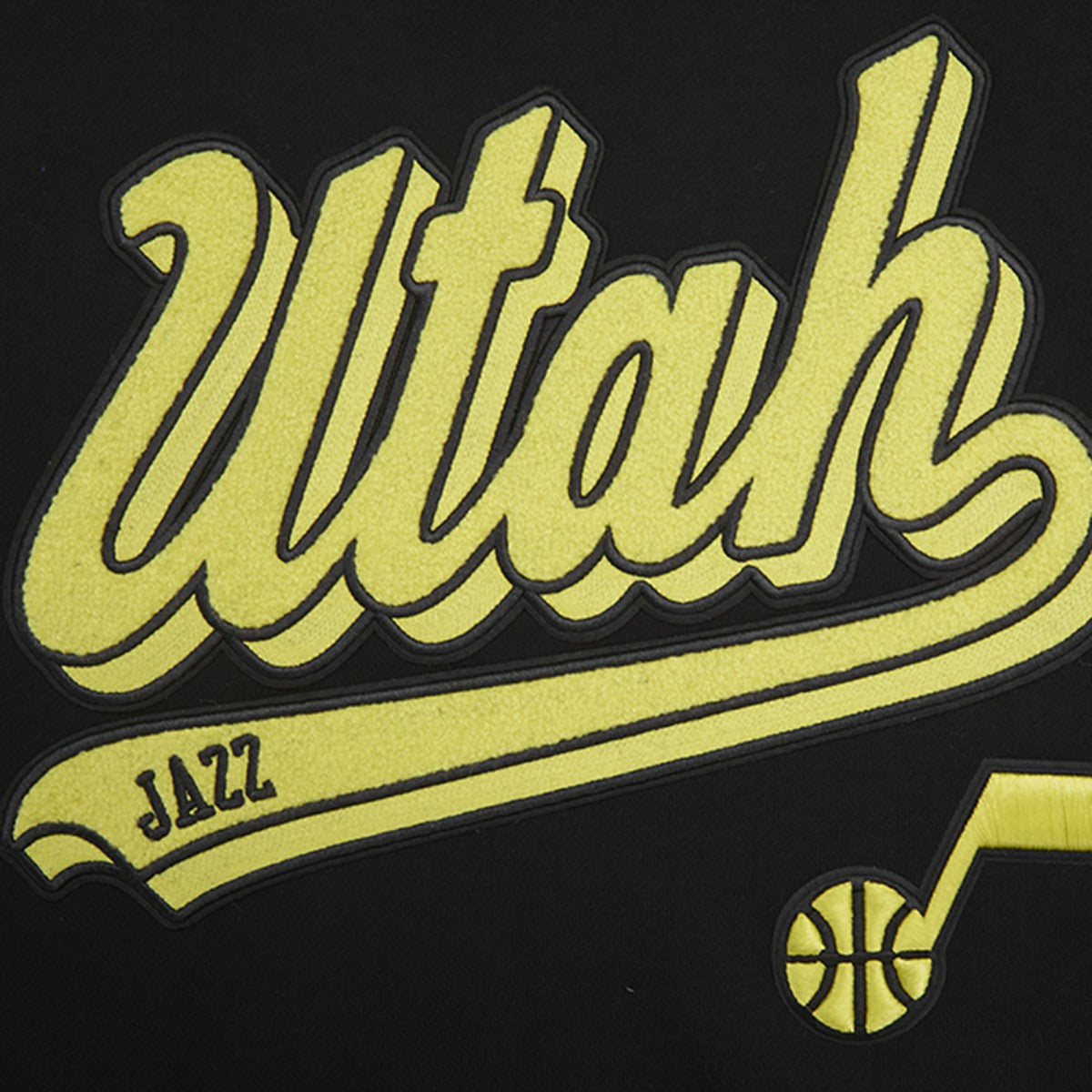 Utah Jazz Pro Standard Script Tail Pullover Hoodie - Black online