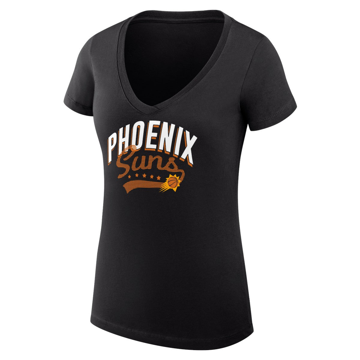 Phoenix Suns G-III 4Her by Carl Banks Women's Super-Slim Fit Lightweight Filigree Logo V-Neck T-Shirt - Black online
