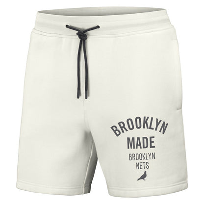 Brooklyn Nets NBA x Staple Heavyweight Fleece Shorts - Cream shop