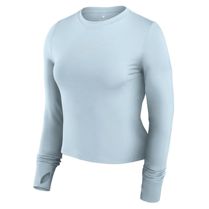 Buffalo Bills Women's Studio Fitted Long Sleeve Gym Top - Light Blue online