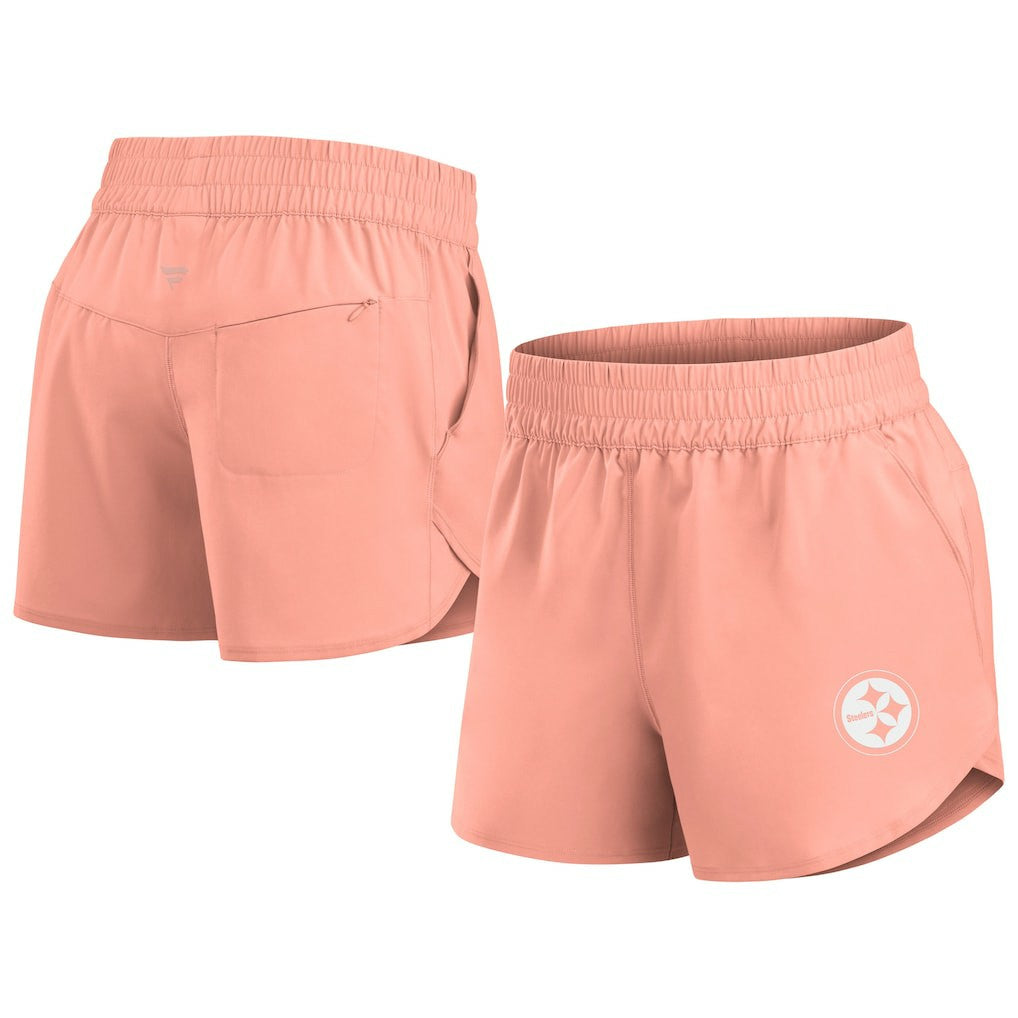 Pittsburgh Steelers Women's Front Office Woven Shorts - Coral cheap