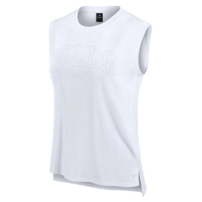 Buffalo Bills Women's Studio Gym Tank Top - White discount