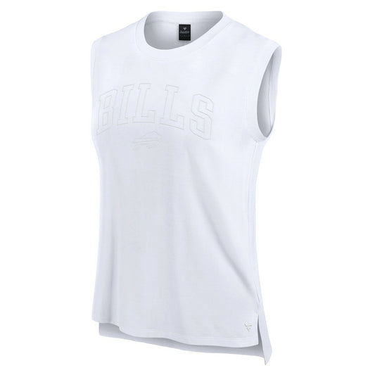 Buffalo Bills Women's Studio Gym Tank Top - White discount