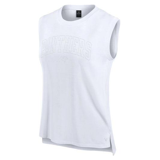 Carolina Panthers Women's Studio Gym Tank Top - White discount