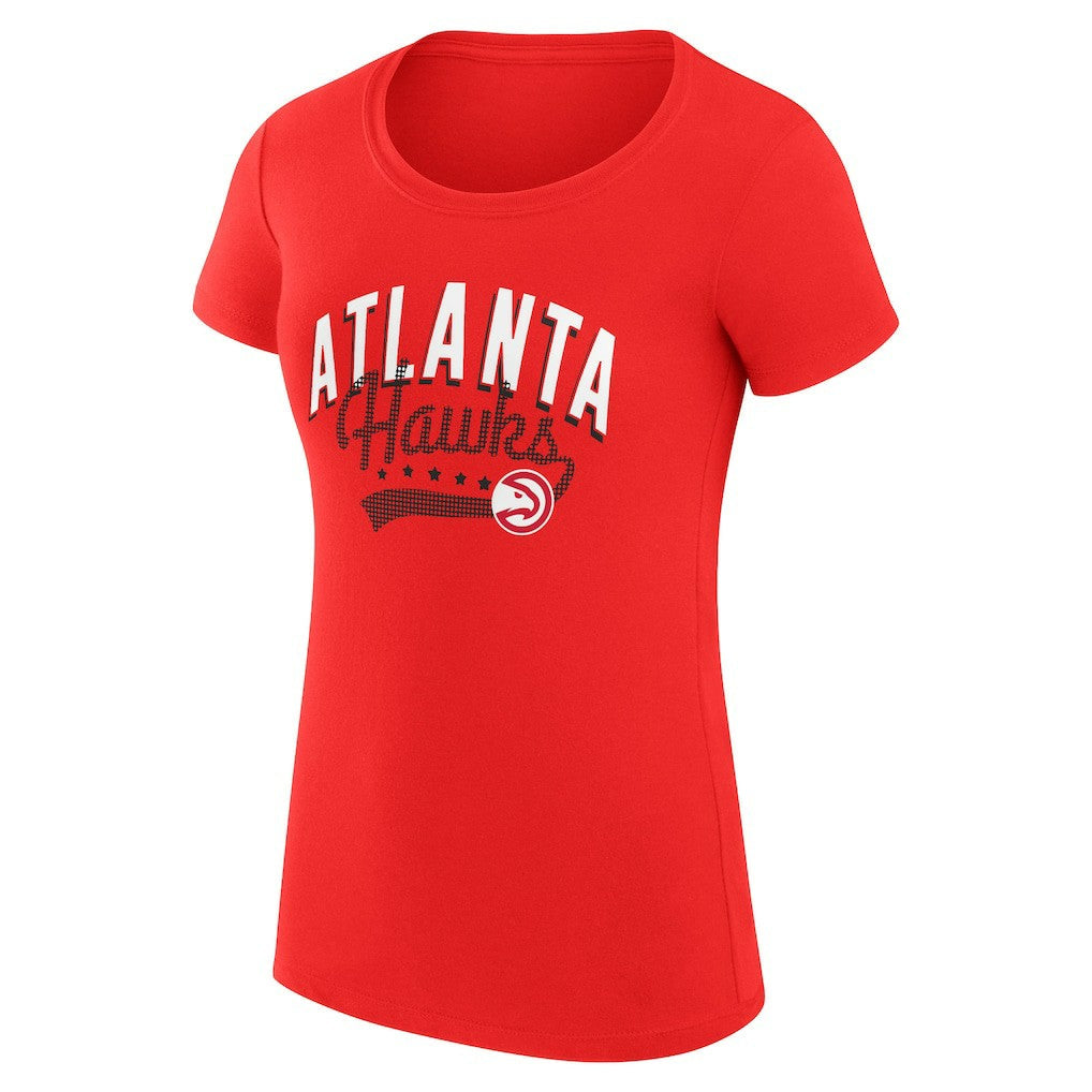 Atlanta Hawks G-III 4Her by Carl Banks Women's Super-Slim Fit Lightweight Filigree Logo T-Shirt - Red online