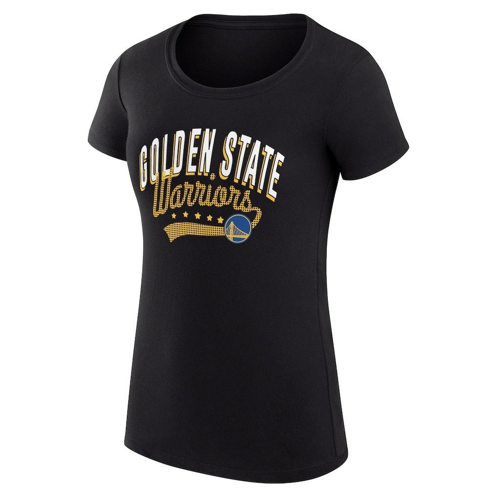 Golden State Warriors G-III 4Her by Carl Banks Women's Super-Slim Fit Lightweight Filigree Logo T-Shirt - Black sale