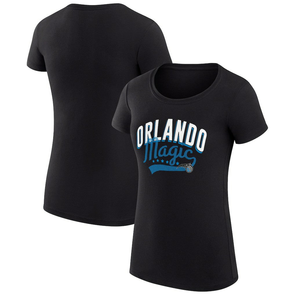 Orlando Magic G-III 4Her by Carl Banks Women's Super-Slim Fit Lightweight Filigree Logo T-Shirt - Black shop