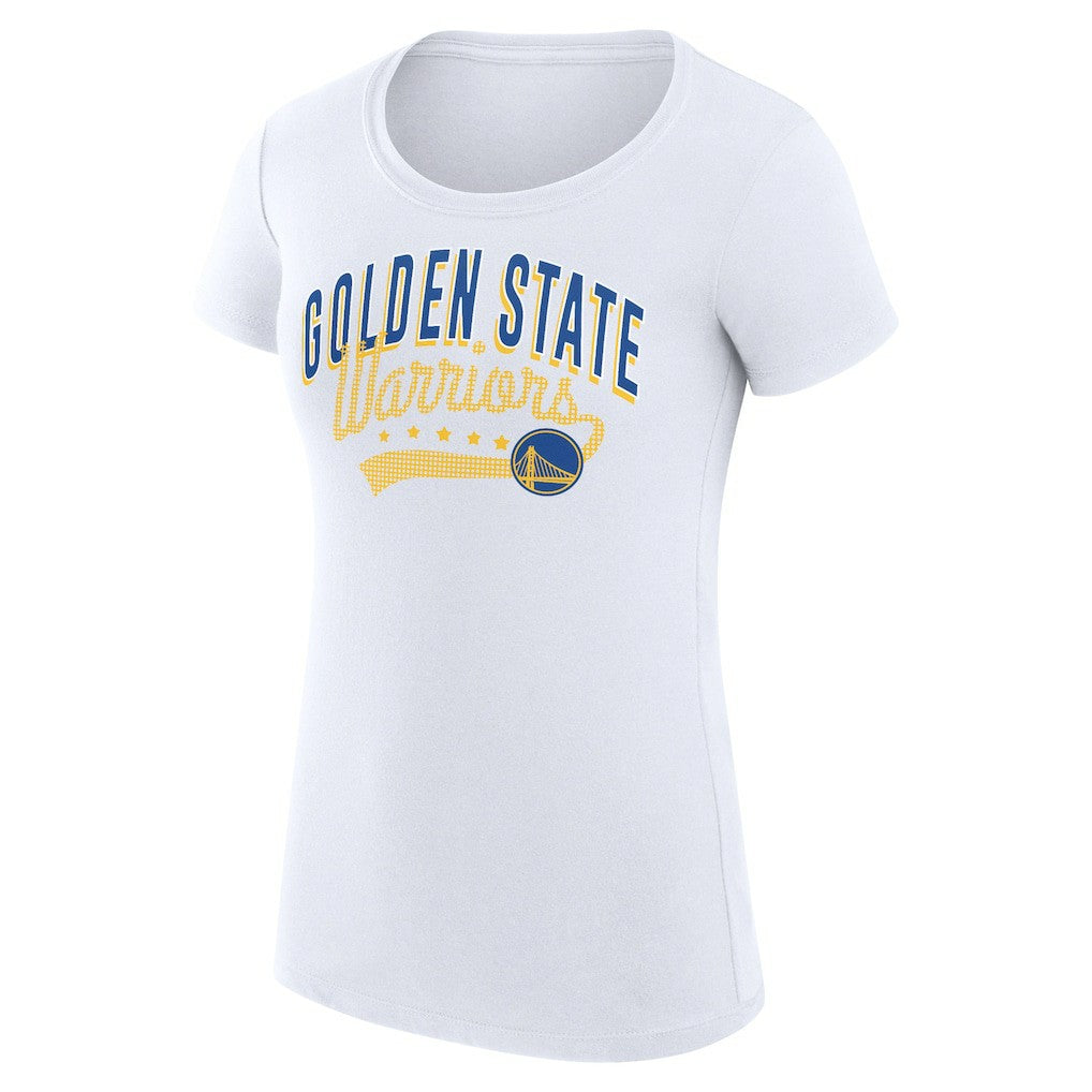 Golden State Warriors G-III 4Her by Carl Banks Women's Super-Slim Fit Lightweight Filigree Logo T-Shirt - White sale