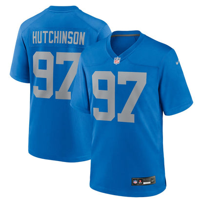 Aidan Hutchinson Detroit Lions Alternate Game Jersey - Blue | Nike outlet