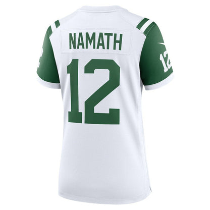 Joe Namath New York Jets Women's Classic Alternate Retired Player Game Jersey - White | Nike for sale