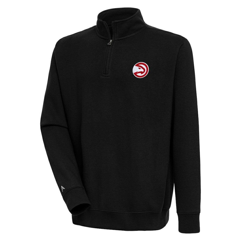 Atlanta Hawks Antigua Victory Quarter-Zip Pullover Top - Black online