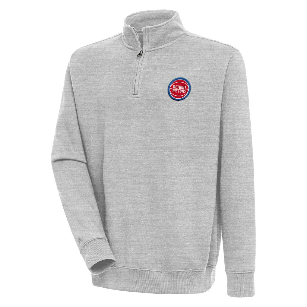 Detroit Pistons Antigua Victory Quarter-Zip Pullover Top sale - Heather Gray shop