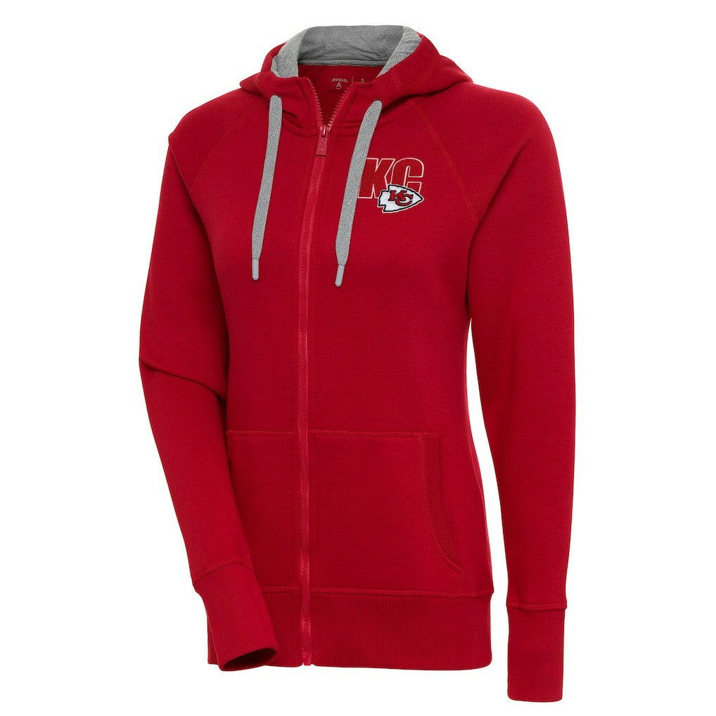Kansas City Chiefs Antigua Women's Victory Full-Zip Hoodie - Red on sale