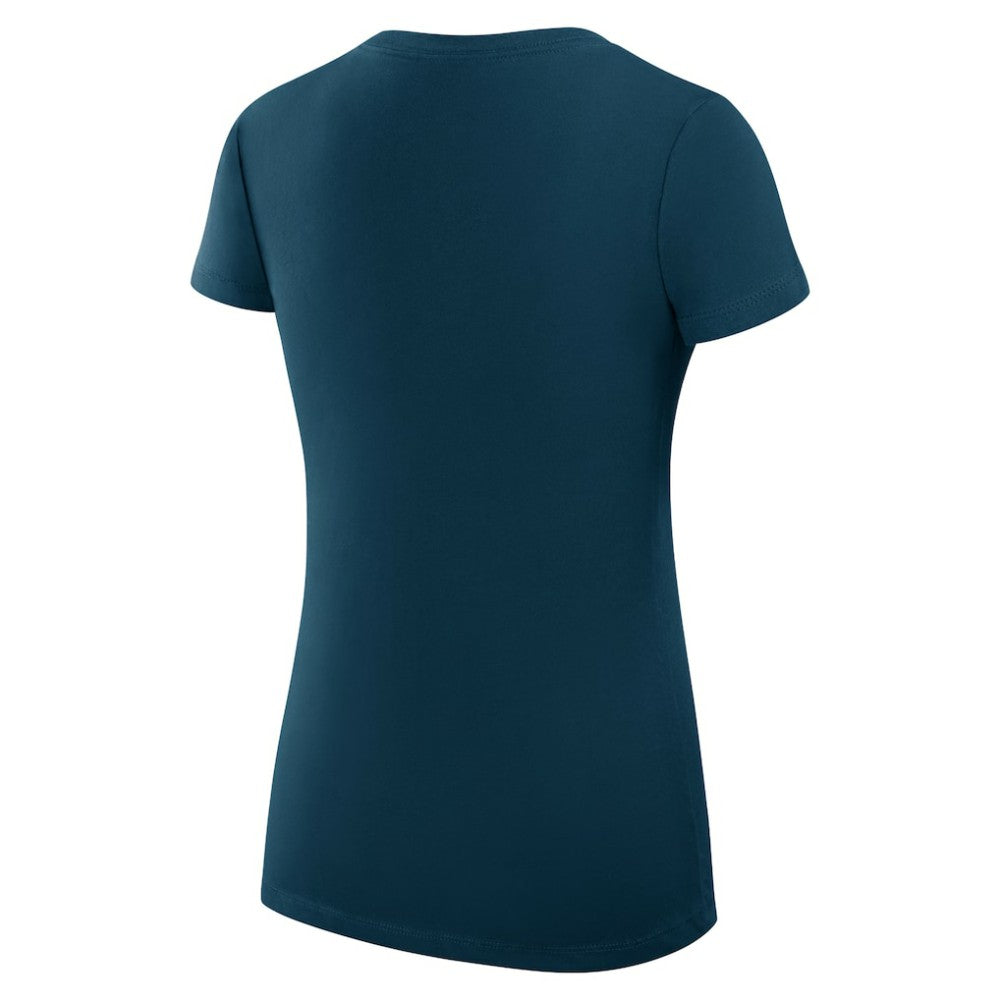 Detroit Tigers G-III 4Her by Carl Banks Women's Super-Slim Fit Lightweight Dot Print V-Neck T-Shirt - Navy