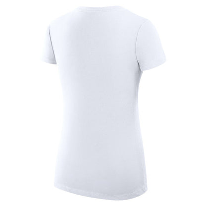 Milwaukee Brewers G-III 4Her by Carl Banks Women's Super-Slim Fit Lightweight Dot Print V-Neck T-Shirt - White