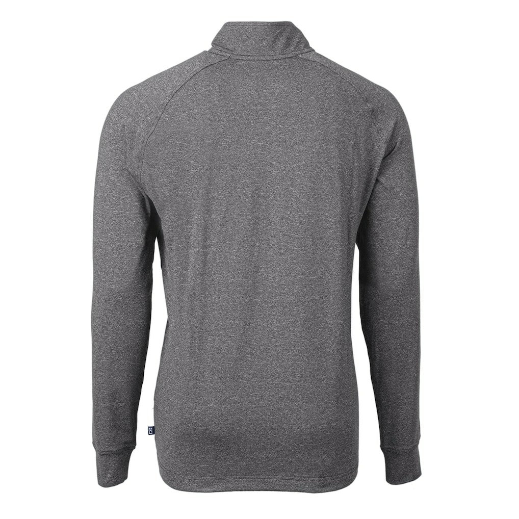 Kansas City Chiefs Cutter & Buck Big & Tall Adapt Eco Knit Quarter-Zip Pullover Top - Heather Black online