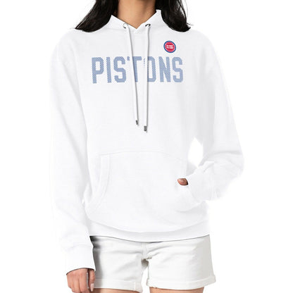 Detroit Pistons G-III 4Her by Carl Banks Women's Dot Print Pullover Hoodie sale - White online