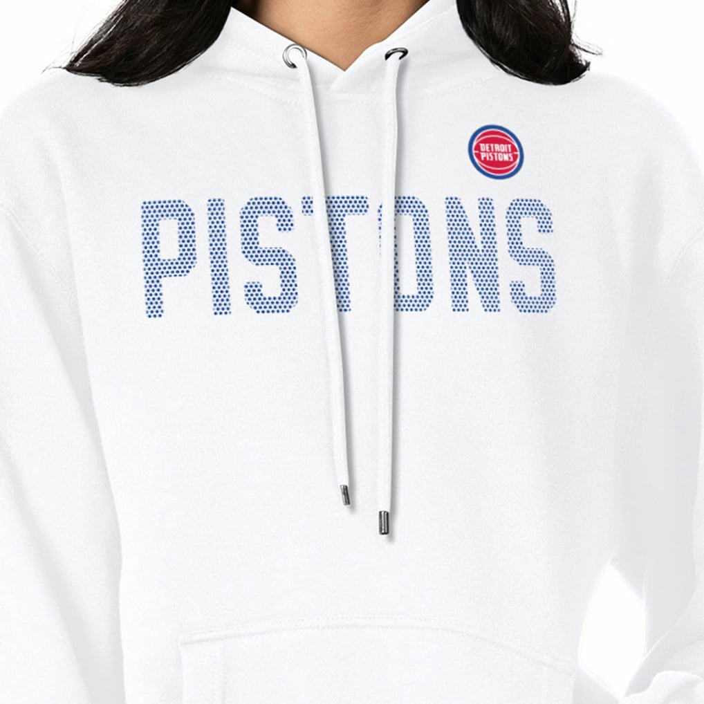 Detroit Pistons G-III 4Her by Carl Banks Women's Dot Print Pullover Hoodie sale - White online