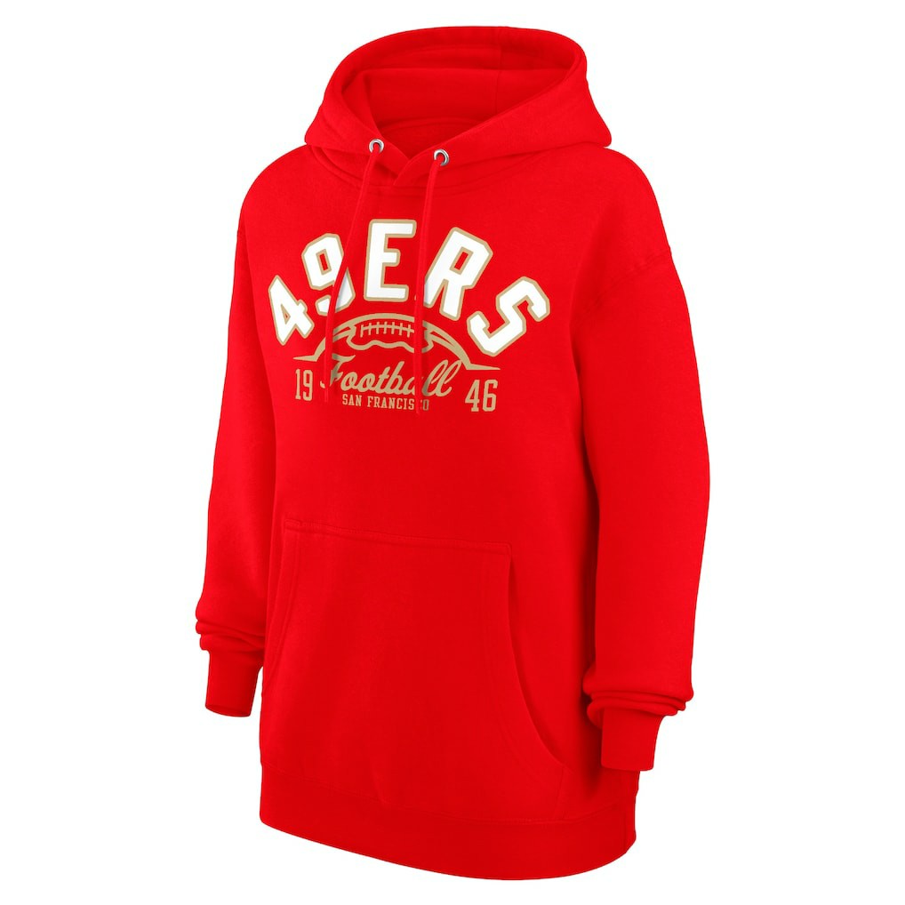 San Francisco 49ers Starter Unisex Half Ball Team Fleece Pullover Hoodie - Scarlet on sale