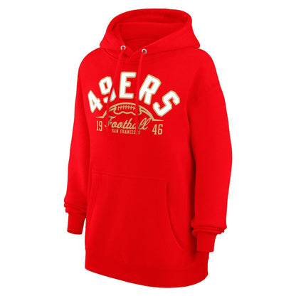 San Francisco 49ers Starter Unisex Half Ball Team Fleece Pullover Hoodie - Scarlet on sale