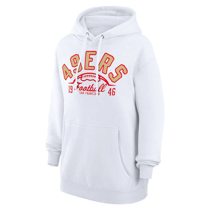 San Francisco 49ers Starter Unisex Half Ball Team Fleece Pullover Hoodie - White cheap