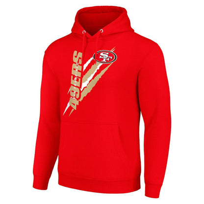San Francisco 49ers Starter Unisex Color Scratch Fleece Pullover Hoodie - Scarlet discount