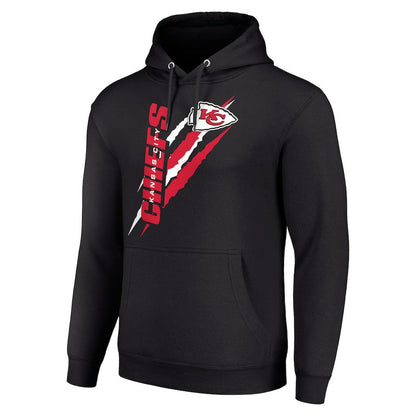 Kansas City Chiefs Starter Unisex Color Scratch Fleece Pullover Hoodie - Black online