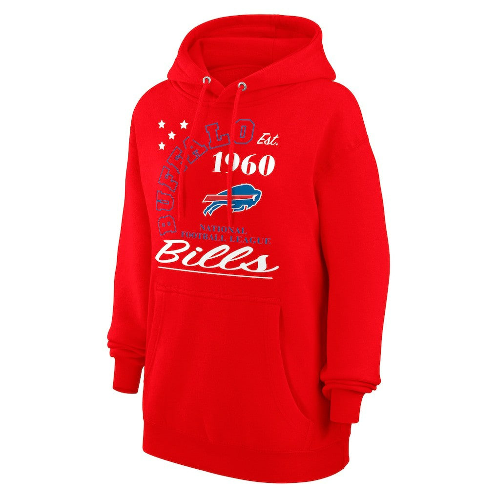 Buffalo Bills Starter Unisex Arch Team Fleece Pullover Hoodie - Red cheap