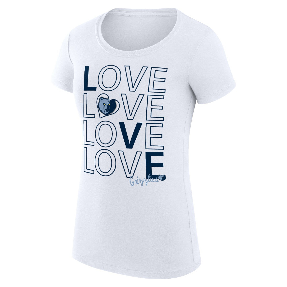 Memphis Grizzlies G-III 4Her by Carl Banks Women's Super-Slim Fit Lightweight Basketball Love T-Shirt - White on sale