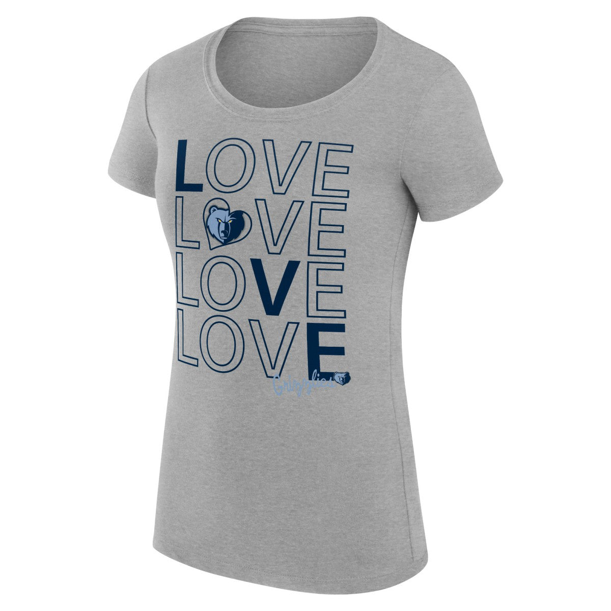 Memphis Grizzlies G-III 4Her by Carl Banks Women's Super-Slim Fit Lightweight Basketball Love T-Shirt - Heather Gray sale