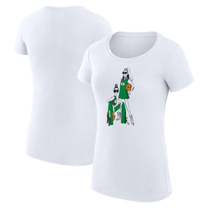 Boston Celtics G-III 4Her by Carl Banks Women's Super-Slim Fit Lightweight Basketball Girls T-Shirt - White for sale