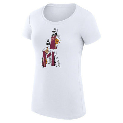 Cleveland Cavaliers G-III 4Her by Carl Banks Women's Super-Slim Fit Lightweight Basketball Girls T-Shirt sale - White discount