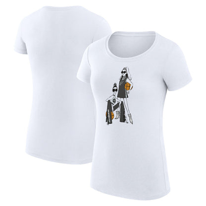 San Antonio Spurs G-III 4Her by Carl Banks Women's Super-Slim Fit Lightweight Basketball Girls T-Shirt - White for sale