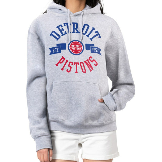 Detroit Pistons G-III 4Her by Carl Banks Women's City Pullover Hoodie sale - Heather Gray sale