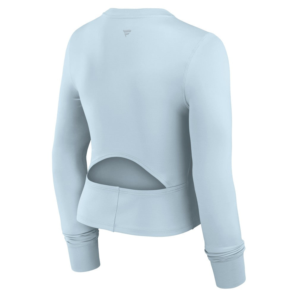 Houston Astros Women's Studio Fitted Long Sleeve Gym Top  - Light Blue