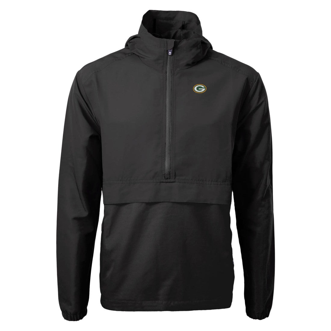 Green Bay Packers Cutter & Buck Charter Eco Recycled Anorak Half-Zip Jacket - Black cheap
