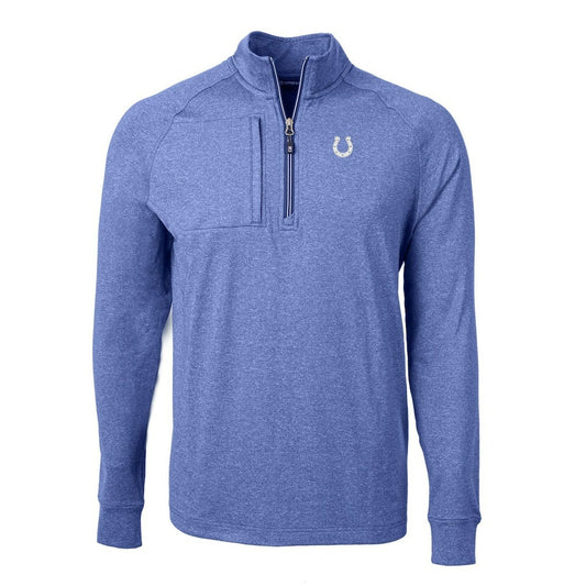 Indianapolis Colts Cutter & Buck Adapt Eco Knit Quarter-Zip Pullover Top - Royal online