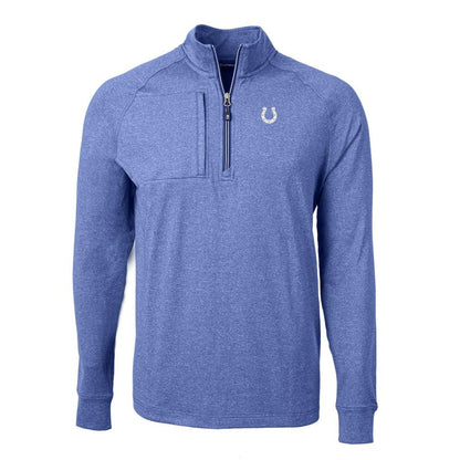 Indianapolis Colts Cutter & Buck Adapt Eco Knit Quarter-Zip Pullover Top - Royal online