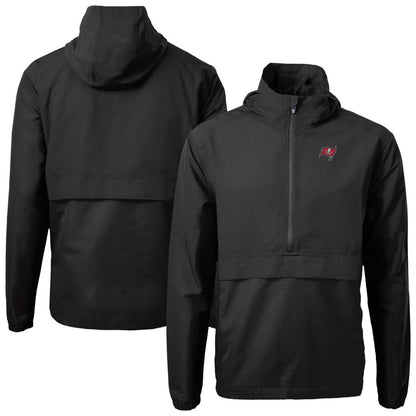 Tampa Bay Buccaneers Cutter & Buck Charter Eco Recycled Anorak Half-Zip Jacket - Black online