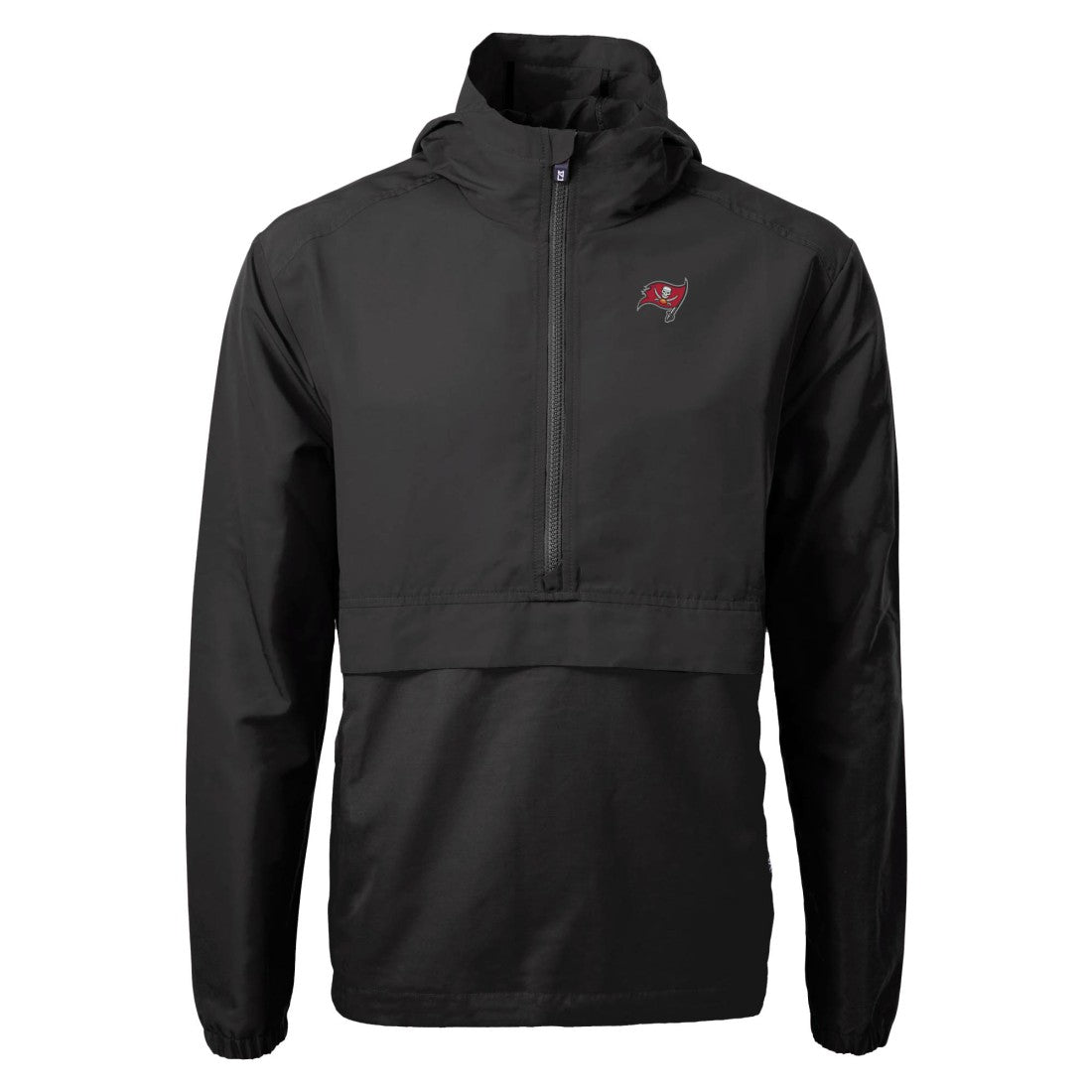 Tampa Bay Buccaneers Cutter & Buck Charter Eco Recycled Anorak Half-Zip Jacket - Black online