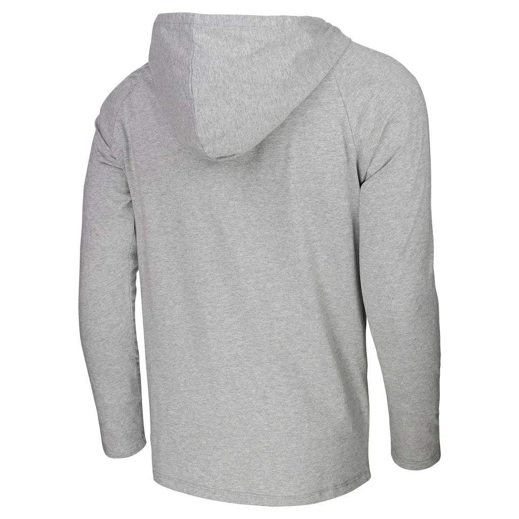 Brooklyn Nets Stadium Essentials Atrium Raglan Long Sleeve Hoodie T-Shirt - Heather Gray on sale