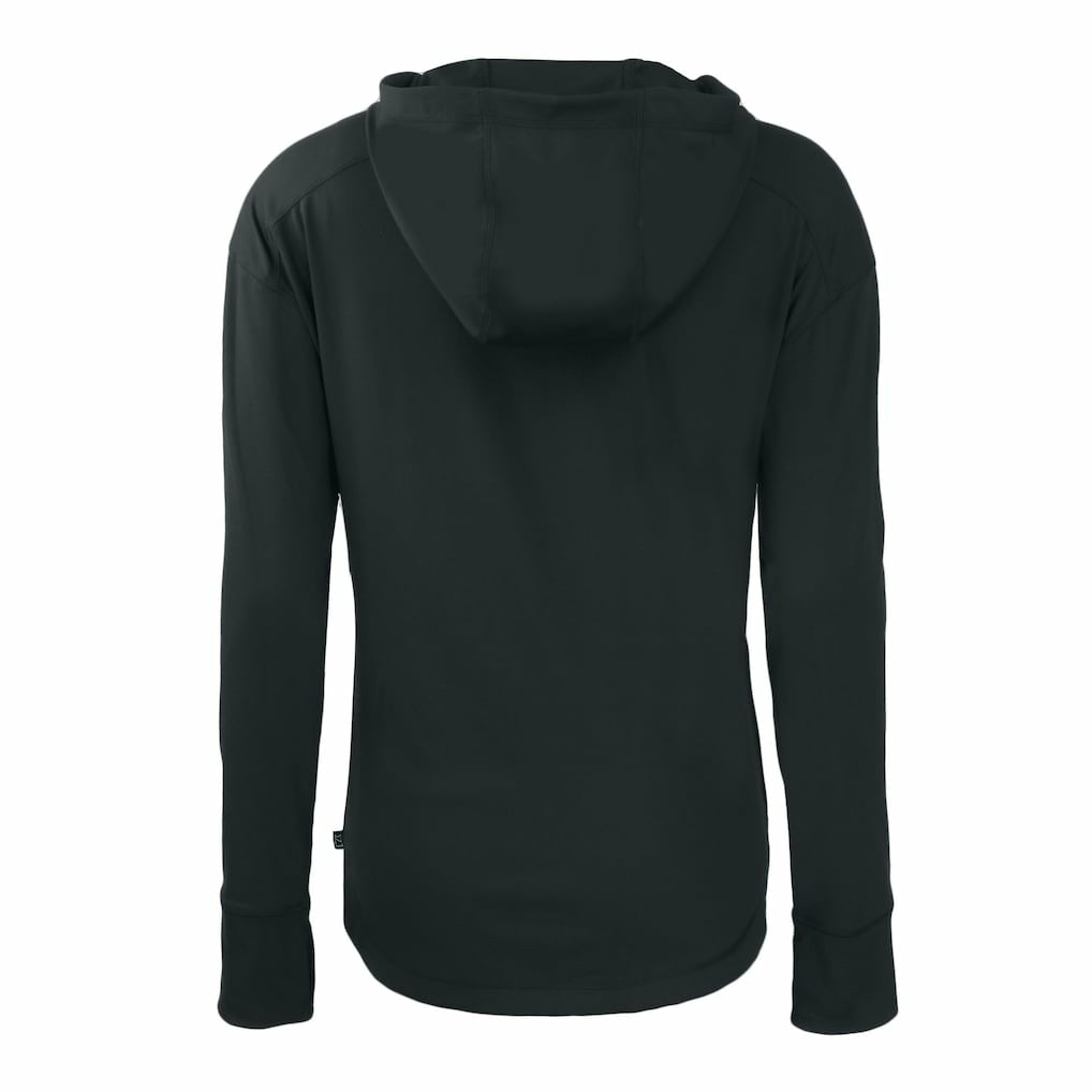 San Francisco 49ers Cutter & Buck Women's Throwback Daybreak Eco Recycled Half-Zip Hoodie - Black cheap