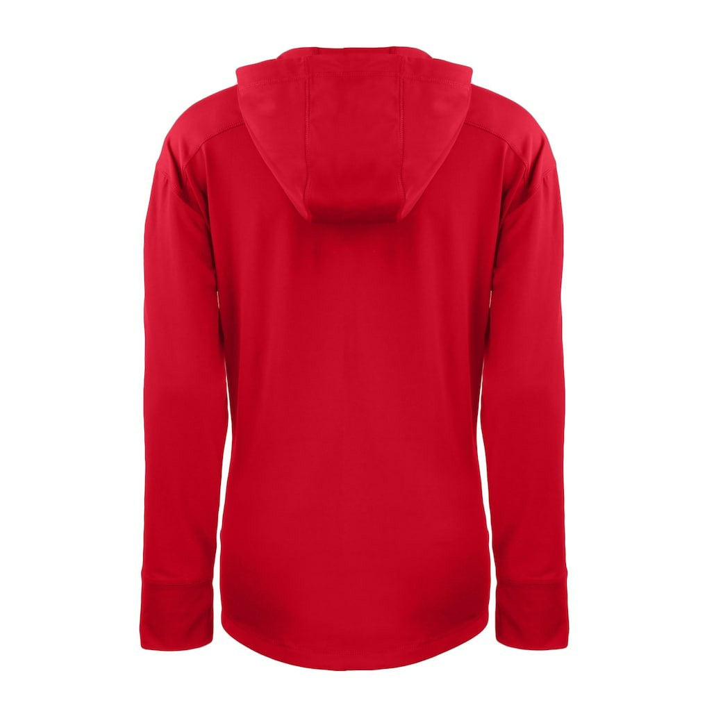 San Francisco 49ers Cutter & Buck Women's Throwback Daybreak Eco Recycled Half-Zip Hoodie - Scarlet sale