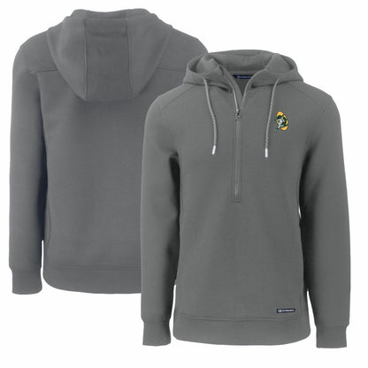 Green Bay Packers Cutter & Buck Throwback Roam Eco Half-Zip Recycled Pullover Hoodie - Gray online