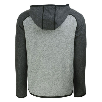 Indianapolis Colts Cutter & Buck Throwback Mainsail Sweater-Knit Full-Zip Hoodie - Heather Gray/Heather Charcoal discount
