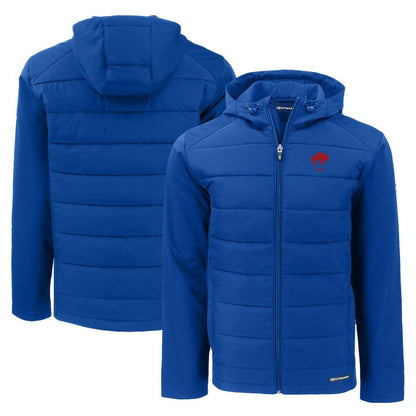 Buffalo Bills Cutter & Buck Throwback Evoke Hybrid Eco Softshell Recycled Full-Zip Hoodie Jacket - Royal outlet