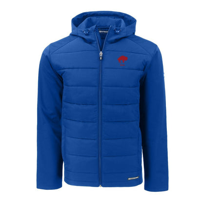 Buffalo Bills Cutter & Buck Throwback Evoke Hybrid Eco Softshell Recycled Full-Zip Hoodie Jacket - Royal outlet