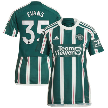 Jonny Evans Manchester United Women's 2023/24 Away Replica Player Jersey – Green | Adidas shop
