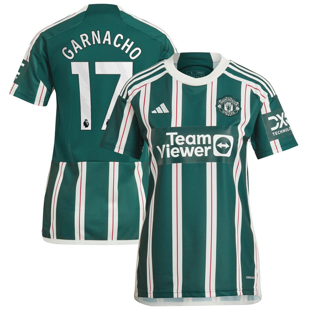 Alejandro Garnacho Manchester United Women's 2023/24 Away Replica Player Jersey – Green | Adidas outlet