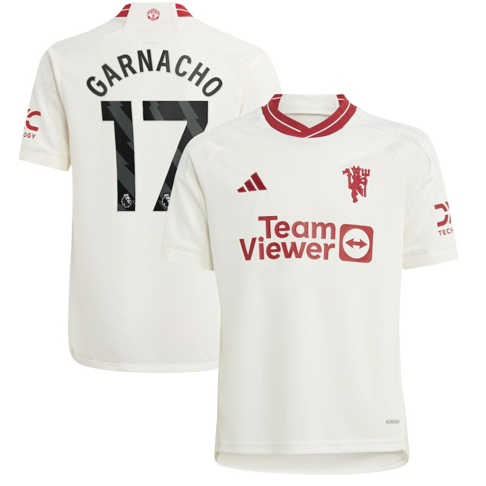 Alejandro Garnacho Manchester United Youth 2023/24 Third Replica Player Jersey – White | Adidas sale